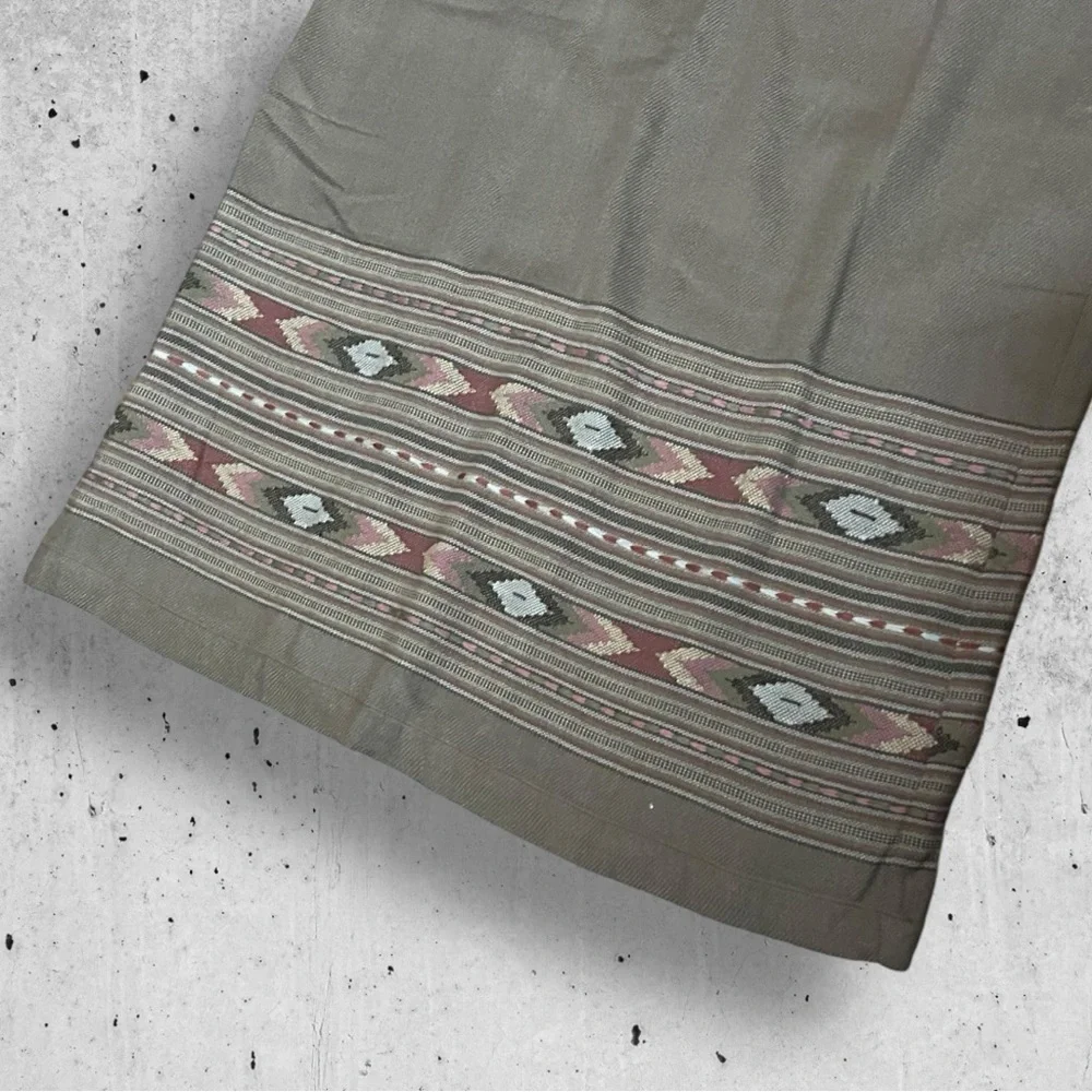 Woolrich NWT Skirt Size 12 Long Modest Style Pockets Tribal Aztec Print Brown